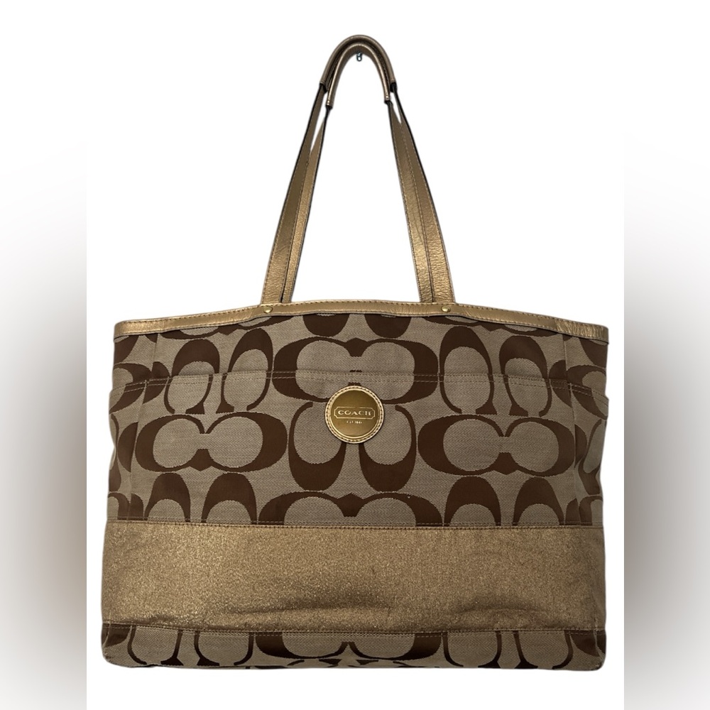 GOLD COACH SIGNATURE MULTIFUNCTION BAG, DIAPER BAG, TOTE BAG